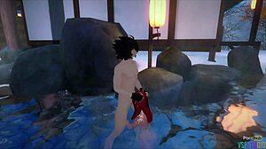 Virtuell sexfantasi blir verklighet med syndfull resenär i 3D-tecknad film