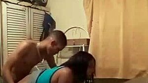 Mature Dominican woman masturbates in public