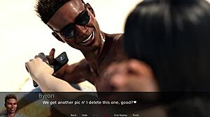 Lisas erotikus kalandja Byronnal a tengerparton, 3D hentai-ban